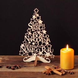 Decorative small christmas tree - polish version 25cm
