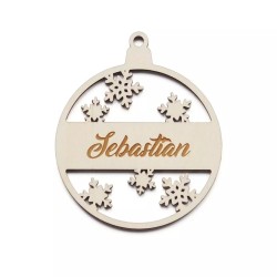 Personalized Christmas ornament with engraving of name, text or logo.