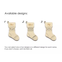 Personalized name christmas ornament - xmas stocking shape