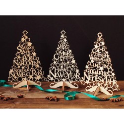 Decorative small christmas tree - english version 25cm